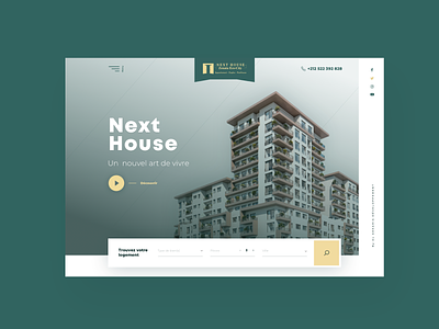 Nexthouse_UI landing page design product design real estate sketch uidesign uxdesign webdesigner