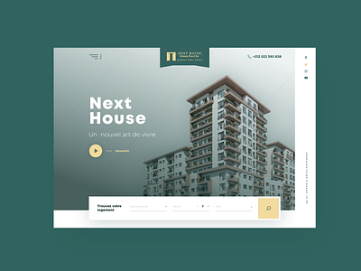 Nexthouse_UI landing page design product design real estate sketch uidesign uxdesign webdesigner