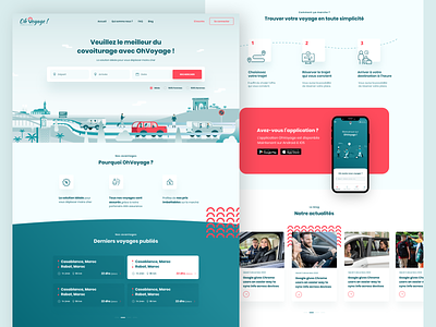 OhVoyage - Online carpool service carpool creative mobile design product design ux design webdesign
