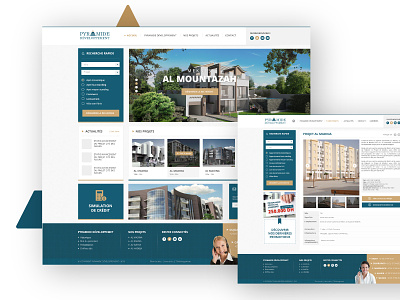 Pyramide Developpement - Real Estate Company brand design logo real estate ui webdesign