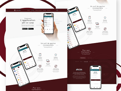 Cartocard - Landing Page app design iphone landing mobile page ui ux