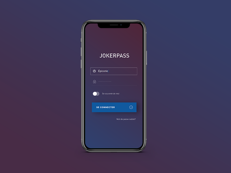 Jokerpass - Login UI by Abdellatif on Dribbble