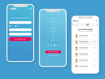 Ochat - UI&UX brand design mobile mobile app mobile app design ui