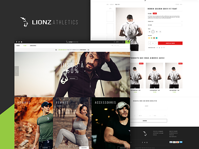 Lionz Athletics_Gym clothing brand ( E-commerce UI ) brand clothing design ecommerce sport ui webdesign