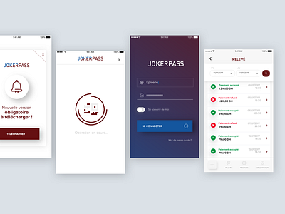 Jokerpass - Payment App UI app app apps application mobile payment app ui ux design