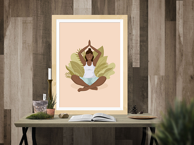 POSTER FOR YOGA STUDIO bright design graphic design gymnastics healthy lifestyle illustration stretching vector