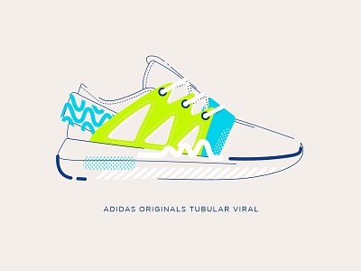 Adidas Originals Tubular Viral Sneaker adidas adidas originals design flat illustrator linear running shoe shoes sneaker sneaker illustration sneakers sports sports shoe trainers training tubular vector