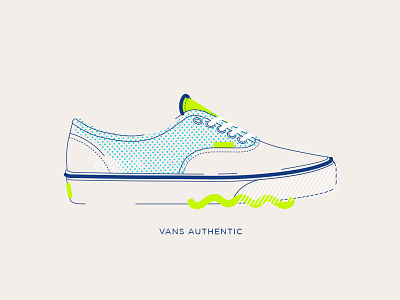 Vans Authentic Sneaker design flat illustrator linear running shoe shoes sneaker sneaker illustration sneakers sports sports shoe trainers training vans vans authentic vector