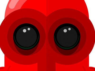 Red Wrecker character montster portrait profile red vector vivd