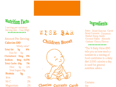 Raw Bar Label - Children Boost america labels raw bars vector