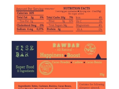 Wild Happiness - Raw Bar - Label america design labels raw bars vector