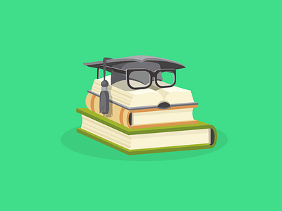 Study And Education Flat Design Concept. Vector Illustration.