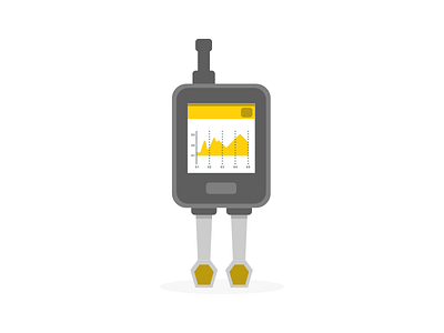 Electronic Sensor Device With Graphics on Screen