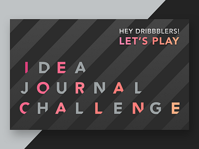 Idea Journal Challenge invitation card challenge daily ui idea invitation invite journal play