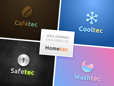 HOMETEC: Idea Journal Challenge #2 branding coffee design gradient home hometec icon idea journal illustration liquid lock logo