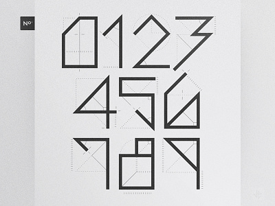 Numerals - Branding Typography angles black and white branding bw experimental typography greyscale minimal modern numbers personal branding typography