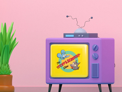 Simpsons TV: The Itchy & Scratchy Show! 3d blender blender3d render show simpsons tv tv show