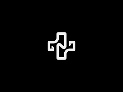"N" LETTER + ASCLEPIUS ICON + MEDICAL ICON cool creative design icon logo medical minimal simple unique