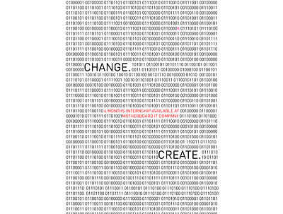 change. advertising computer indesign internship it poster tech typography