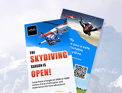 Graphic design for Skydiving brochure corel draw flyer graphic design