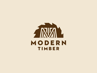 Modern Timber Logo logo saw blade