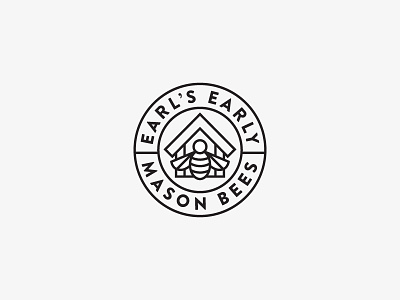 Earl's Early Mason Bee logo badge logo mason bee