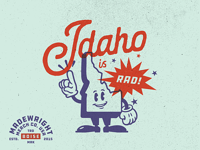 Idaho Is Rad! boise character design graphic design idaho illustration pacific northwest texture vector vector art