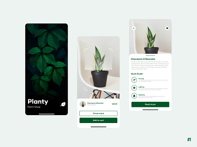 #1 Planty - A Plant shop mobile app concept design figma iphone mobile plant shop trees ui uidesign ux uxdesign web