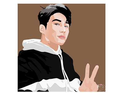 seonho animation army artist branding design face digging funny graphic design illustration kdram korean korean artist korean movie kpop logo minimal minimalart movie seonho vector