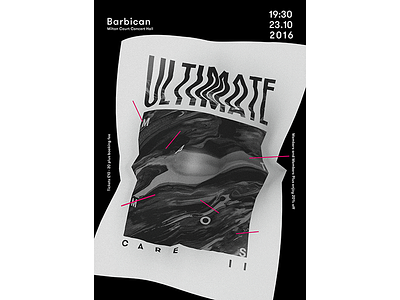 Matmos / Ultimate Care II black concert layout matmos music poster typography
