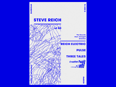 Steve Rich at 80 blue concert design flyer graphic image layout music poster type typography vivid
