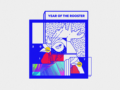 Happy Lunar New Year chicken chinese graphic design happy illustration new rooster year