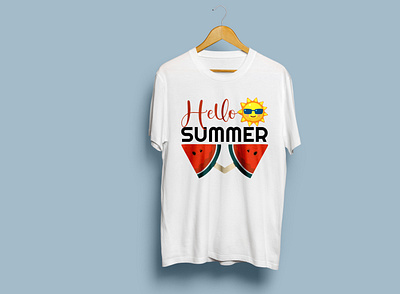 Hello Summer Tshirt Design Concept branding design fashion graphic design hello hello summer illustration summer summer tshirt tshirt typography typography tshirt vector