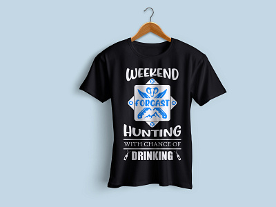 Hunting and Drinking Weekend Tshirt Design Concept