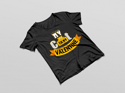 My Cat is my Valentine T-shirt Concept