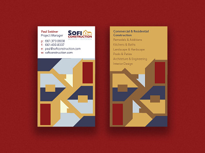 Sofi Cards business cards construction geometric house