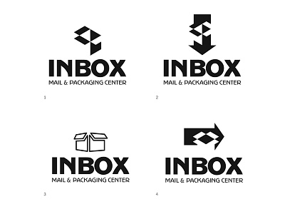Inbox Logo Concepts arrow box logo