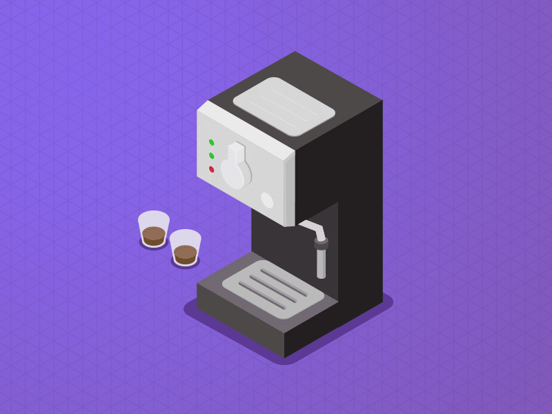 Espresso Machine coffee espresso icon icon design isometric isometric icon machine purple