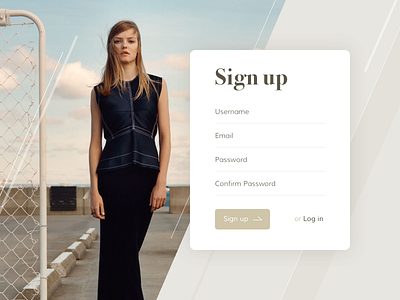 Daily UI #001 Sign Up button dailyui fashion form input sign up ui ux