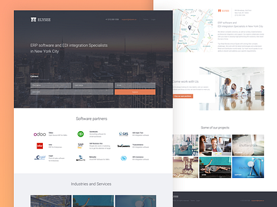 Landing Page Design dark design landing layout orange page professional ui ux web white