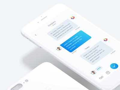 Chat Design for Job Finder App app chat finder icons ios job mobile ui ux