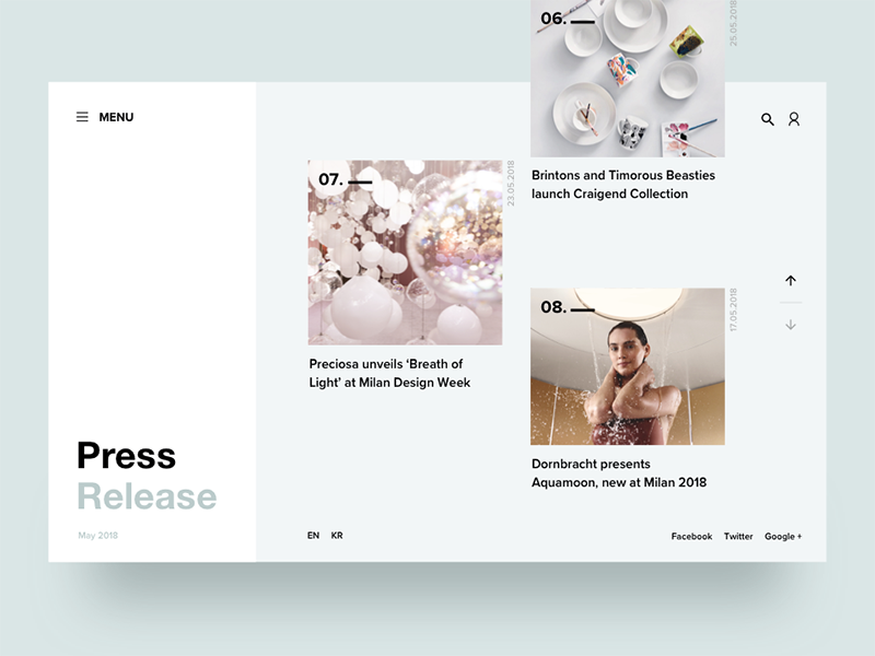 Dailyui 051 press page