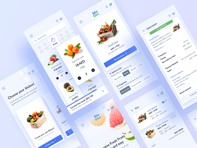 Blubox Mobile Responsive Design app blue delivery delivery app design food food app green mobile mobile first mobile ui responsive responsive design responsive web design ui ux web