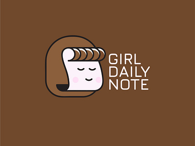 GIRL DAILY NOTE LOGO CONCEPT