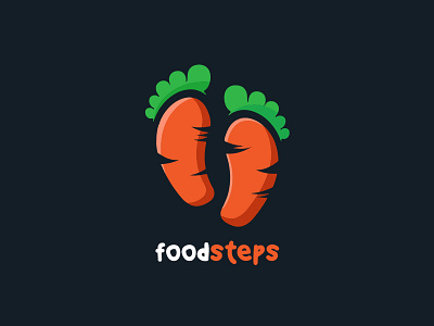 Food Steps branding carrot food logo logos vector