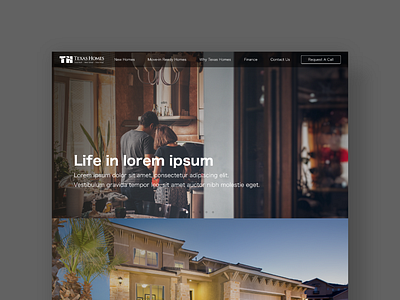 Texas Homes Real Estate Website Redesign design ui