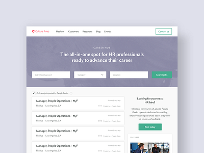 Culture Amp Employee Culture Platform Website Design