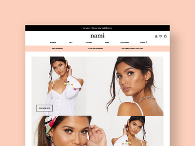 Nami eCommerce Website Design design graphic design ui