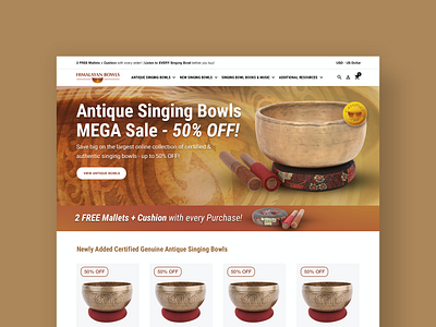 Himalayan Bowls eCommerce Website Design design ui ux