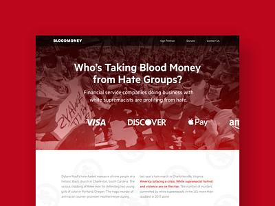 Blood Money by Color of Change Website Design app branding design graphic design illustration logo typography ui ux vector